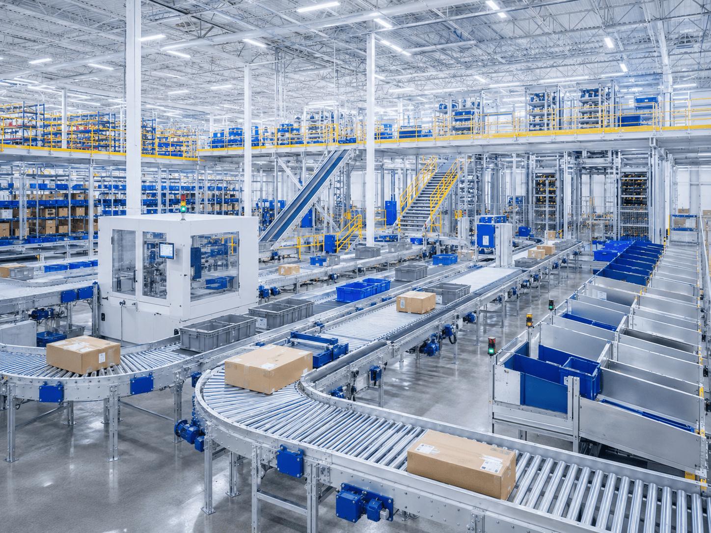 Direct to consumer fulfillment system with picking, sortation, and automated shipping equipment